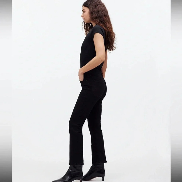 Madewell Kick Out Crop Jeans Black 26 Tall - Picture 2 of 11